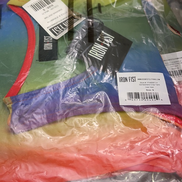 π Iron Fist Somewhere Over The Rainbow π Cropped Tank Medium - Picture 7 of 9